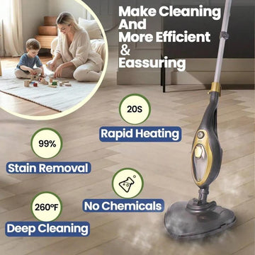 15-In-1 Steam Mop, Multifunctional Steam Cleaner, Electric Mop For Floor, Carpet, Windows, Fabric, 1500 W
