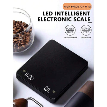 [ The Best Gift ][ With Timer ][Waterproof]1 Pc Multifunctional Kitchen Electronic Scale Digital Coffee Scale, High Precision Kitchen Cooking Scale, Italian Handheld Coffee Scale